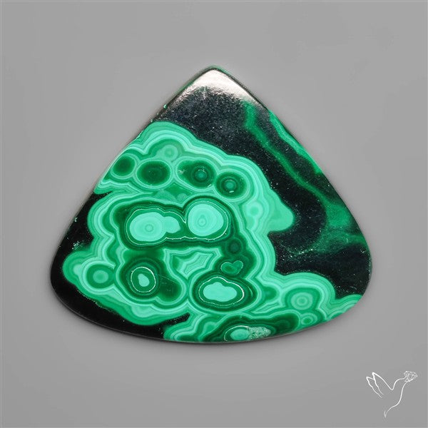 Green botryoidal malachite gemstone